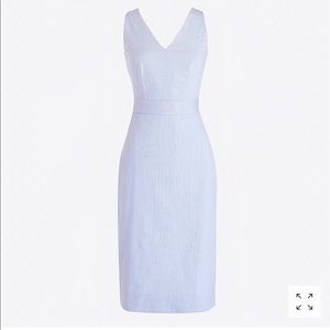 J. Cew Factory blue seersucker dress